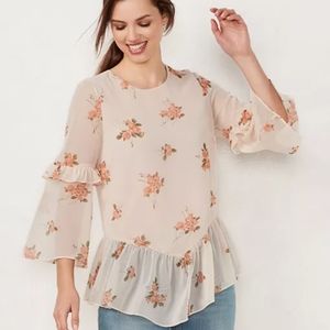 LC Lauren Conrad Women's Top Flowy Floral Light